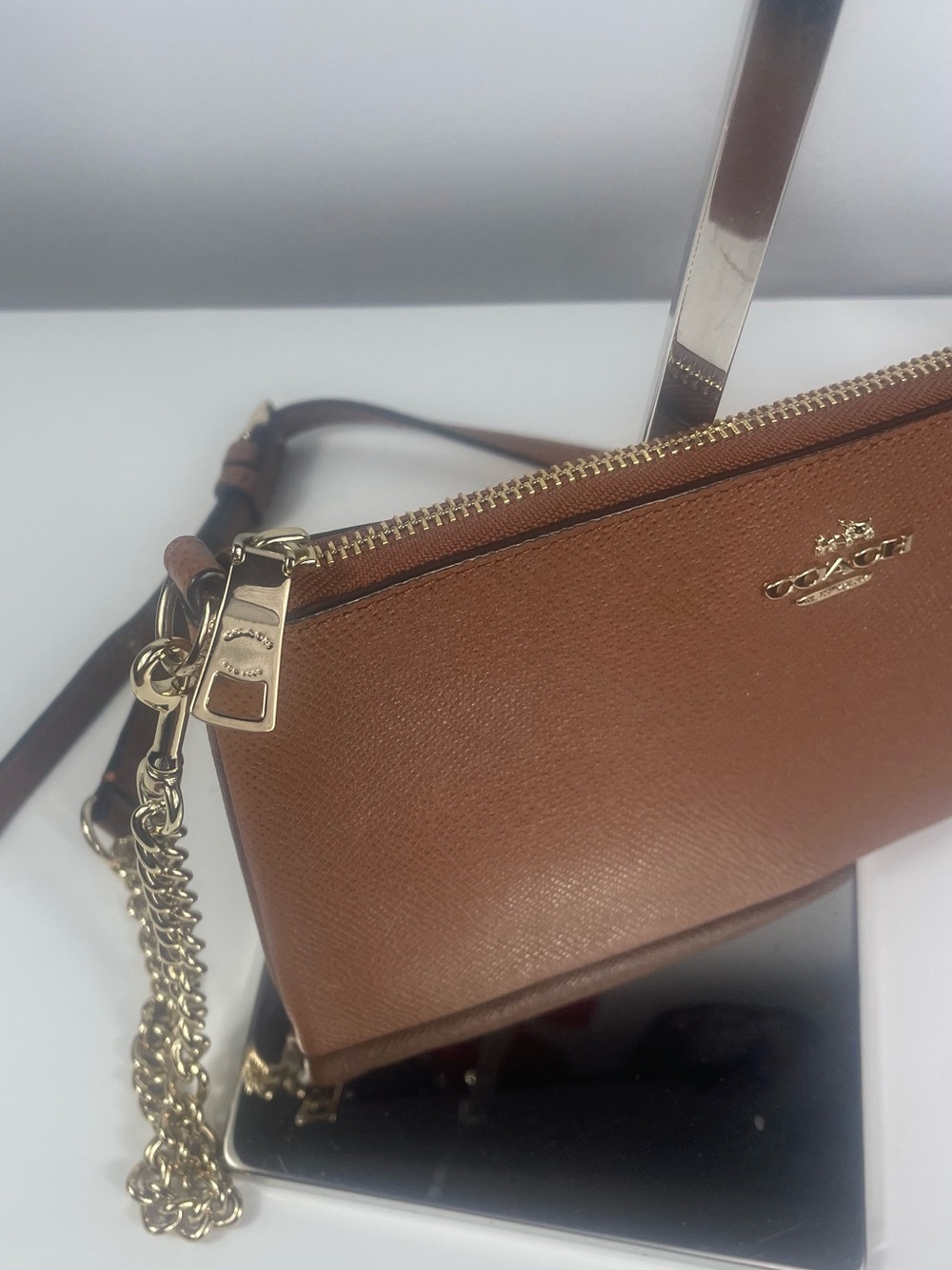 Coach Kylie Textured Leather Crossbody - Picture 8 of 12